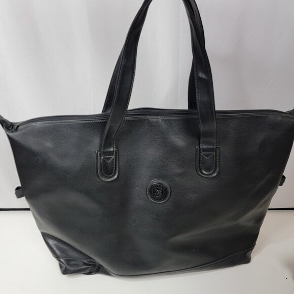 Elegant Black Leather Tote Bag - Picture 2 of 6